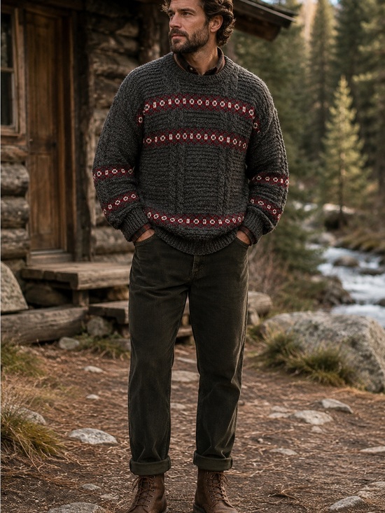 London Fog Other - Vintage London Fog Men’s XL Alpaca Blend Cable Knit Sweater Made in USA